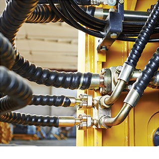 Yellow hydraulic lines