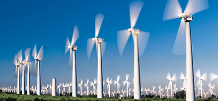 Wind turbine at sea