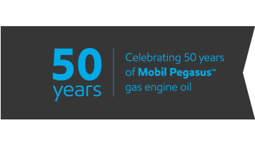 Celebrating 50 years of Mobil Pegasus™ gas engine oil