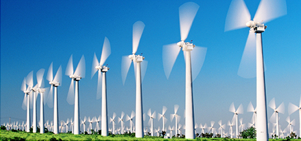 Sustainability with wind turbines