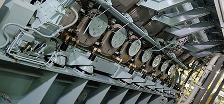 close up of diesel engine