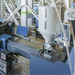 Aerial view of inside of Plastic Manufacturing factory