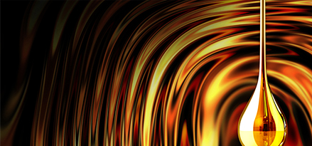 Oil drop with ripples