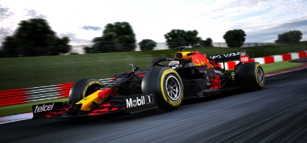 Red Bull Racing car on track