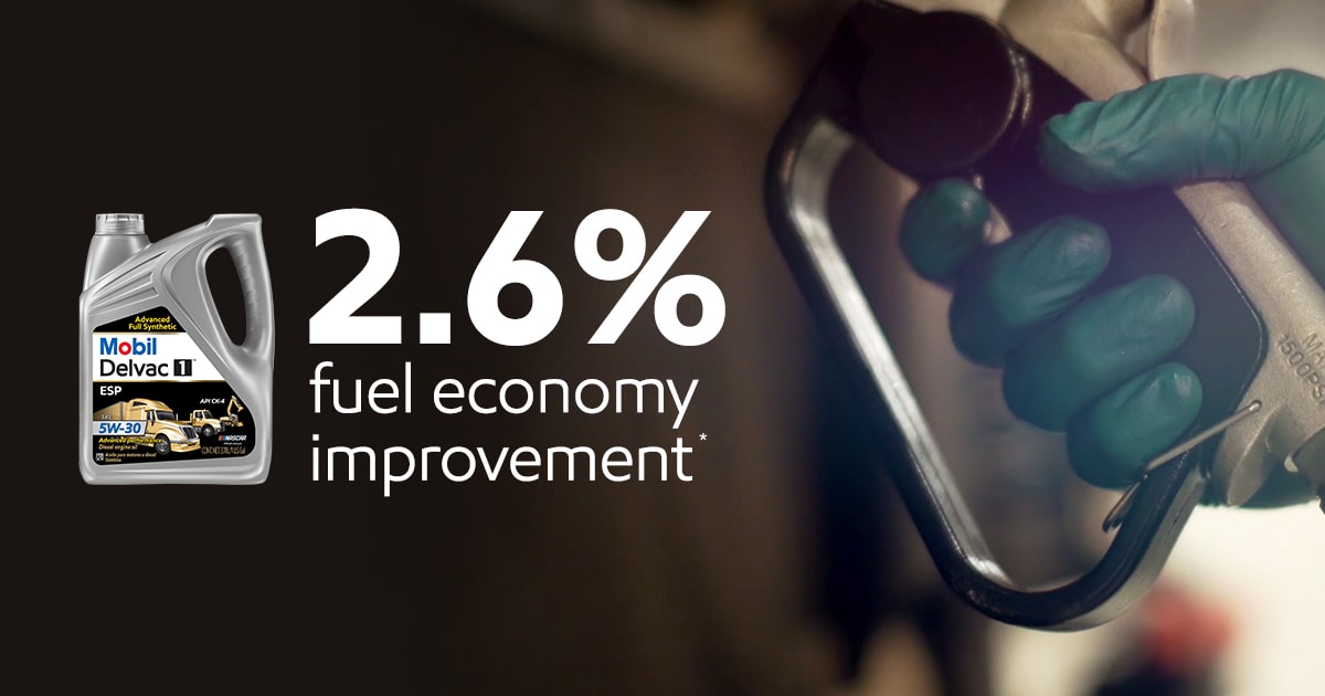 Mobil Delvac 1™ synthetic diesel engine oil for fleets Mobil™