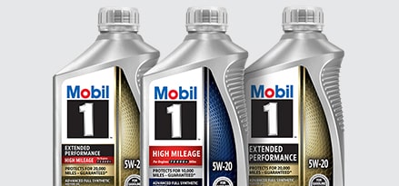 5W-20 viscosity oils available in the Mobil 1™ and Mobil Super™ brands