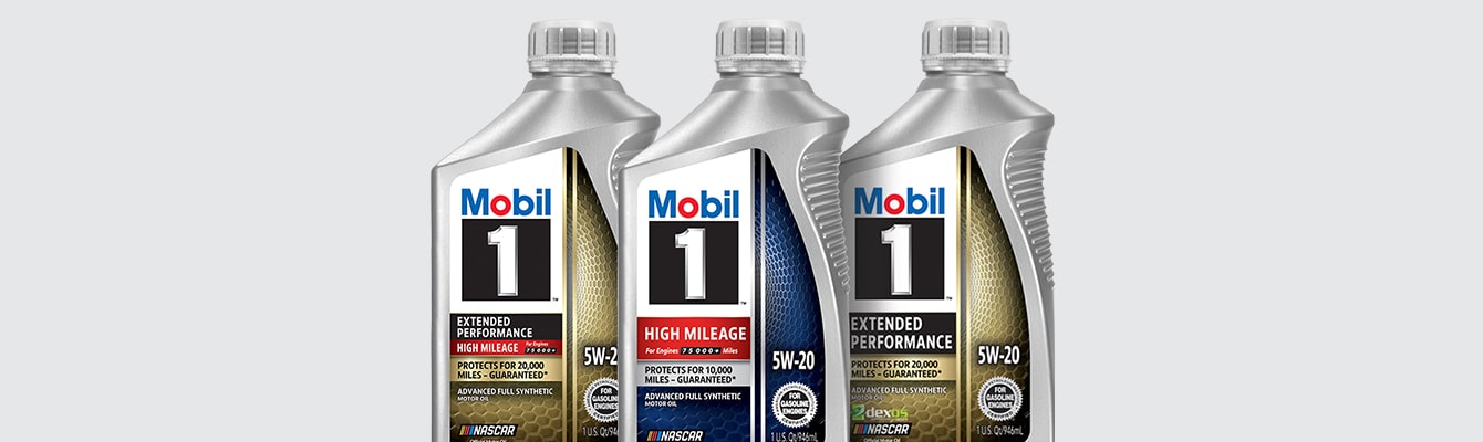 5W-20 viscosity oils available in the Mobil 1™ and Mobil Super™ brands