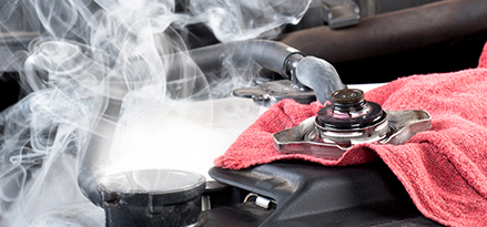 How to cope when engine overheats emitting steam