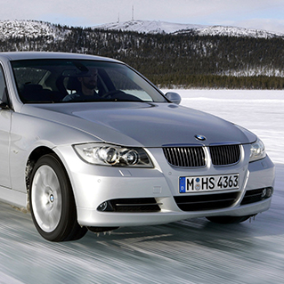 Summer tires on car in winter