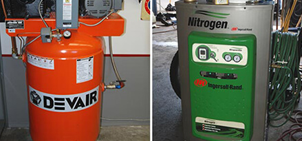 Nitrogen to be placed in tires
