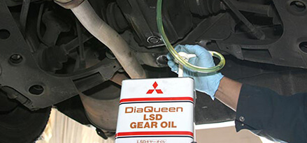 Use a pump to add gear oil to the differential