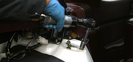 Loosen strut top mounts and sway bar end link bushings