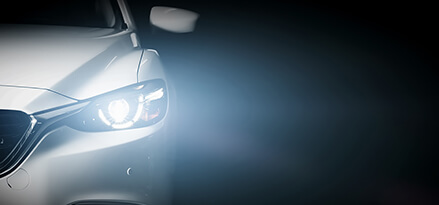 Dim car lighting while driving in a tunnel