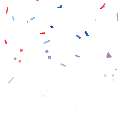 Falling confetti