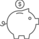 Piggy bank symbolizing cost savings