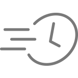 Drawing of a clock with swoosh lines