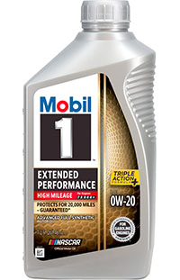 Mobil 1™ Extended Performance High Mileage 0W-20 motor oil