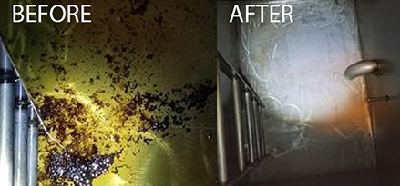 Before and After of Reservoir Cleaning