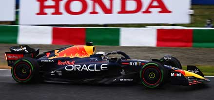 Oracle Red Bull Racing car on track
