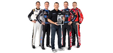 Stewart-Haas Racing team and the Mobil 1™-sponsored No. 4 and No. 14 Stewart-Haas Racing Fords