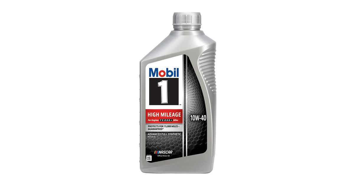 Mobil 1 High Mileage 10W-40 10Qt分 Mobil 1™ High Mileage Full Synthetic Motor Oil 10W-40