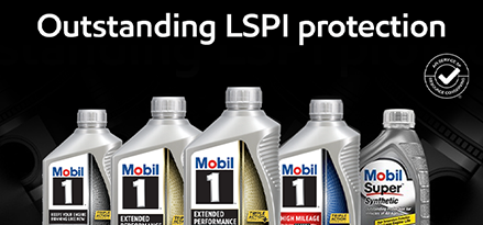 Mobil 1™ motor oils provide outstanding LSPI protection Mobil 1™ motor oils provide outstanding LSPI protection.
