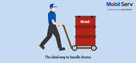 Handling drums