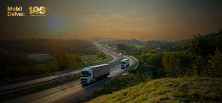 white trucks running on the road at sunset