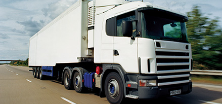Truck on the road