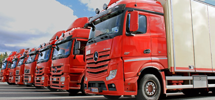 Trucks parked outside