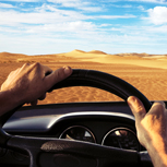Car in the desert