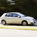 Fast car on road