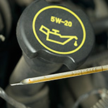 Safe oil level on dip-stick