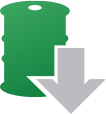 Less waste oil drum icon